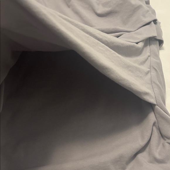 James Perse Light Gray Ruched Dress SZ 3 L cotton modal bodycon designer NWOT - Picture 10 of 14